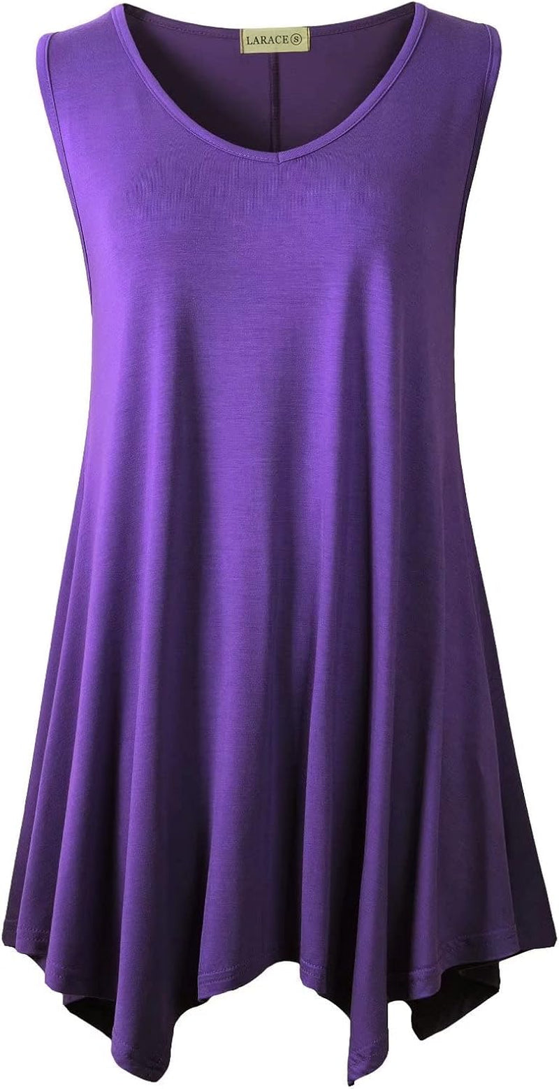 plus Size Tank Tops for Women V Neck T Shirts Summer Sleeveless Tunic Tops Loose Fit Flowy Blouse