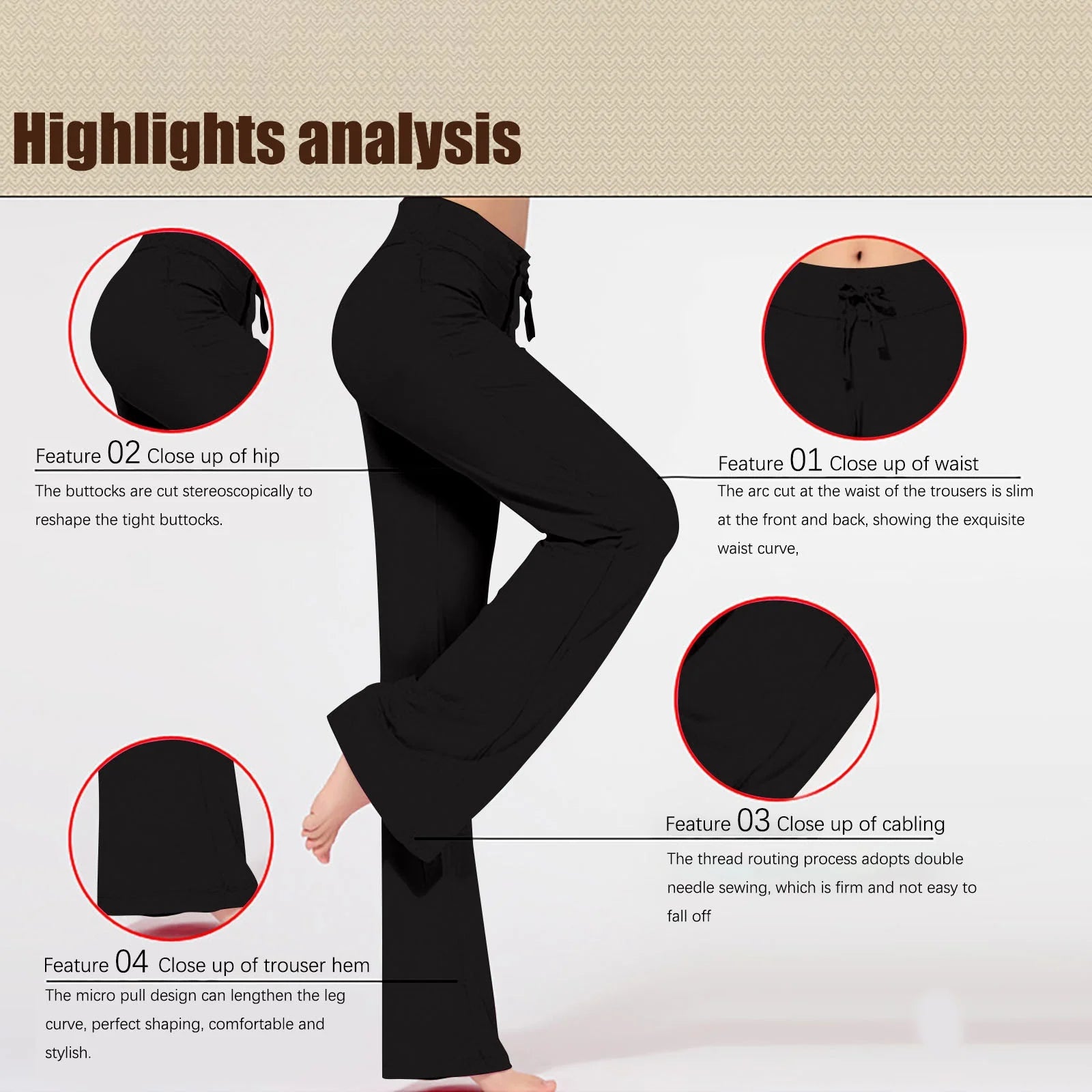 up to 50% off plus Size Yoga Pants Women Loose High Waist Wide Leg Workout Out Leggings Casual Trousers