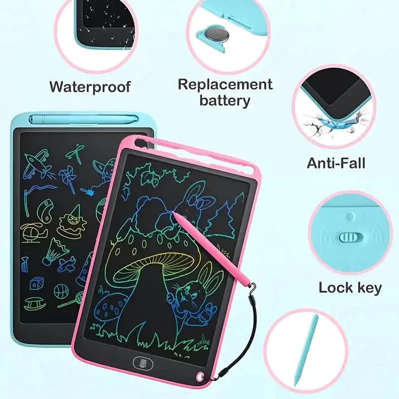 Digital LCD Writing Tablet with Stylus Pen – Reusable Wipeable Dry-Erase Doodle & Drawing Board