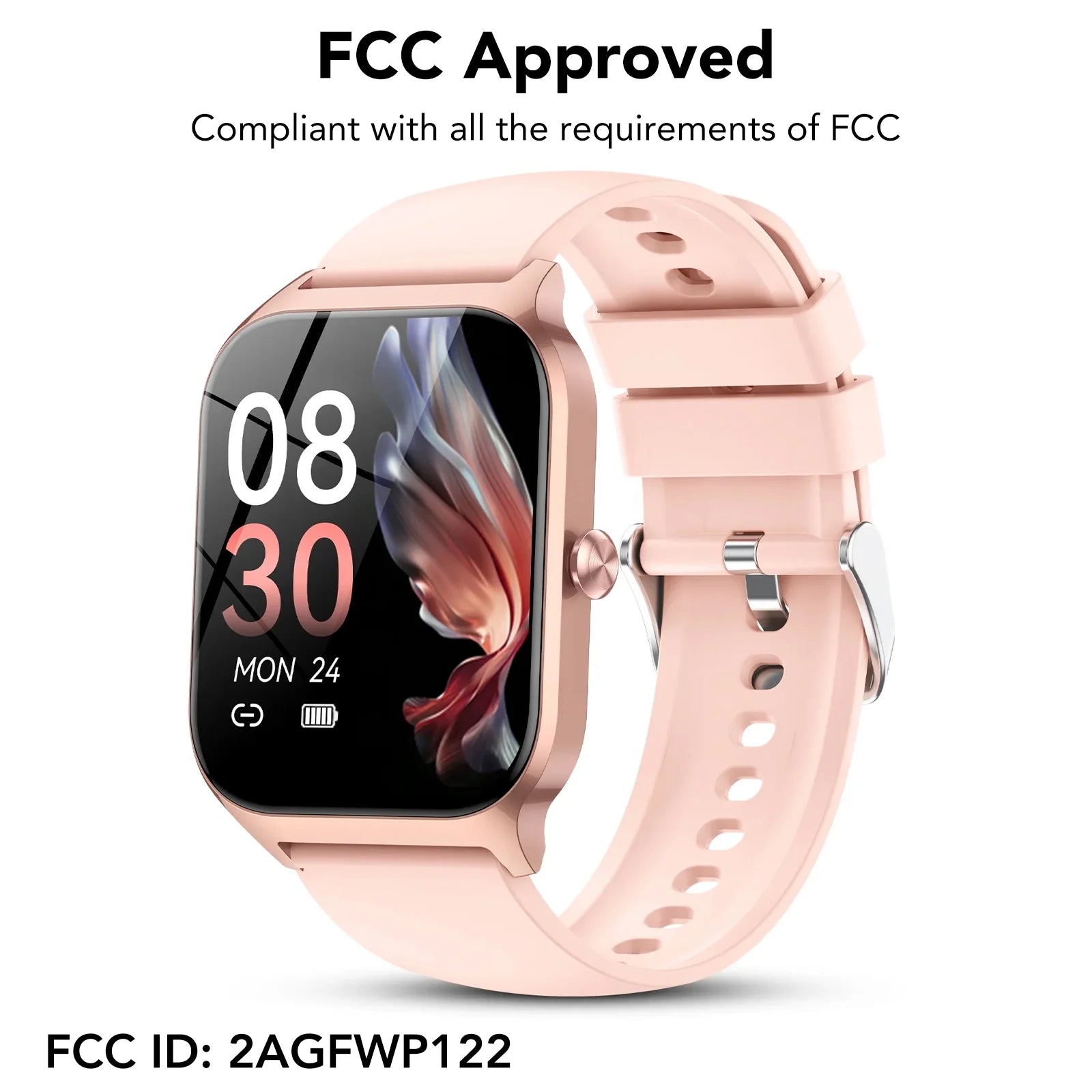 New Smart Watch Fits for Android and Iphone, 1.85 Inch Fitness Tracker, Men Women'S Smartwatch with Answer/Make Calls/Message Reminder/112+ Sports Modes, IP68 Waterproof, for Gift Pink