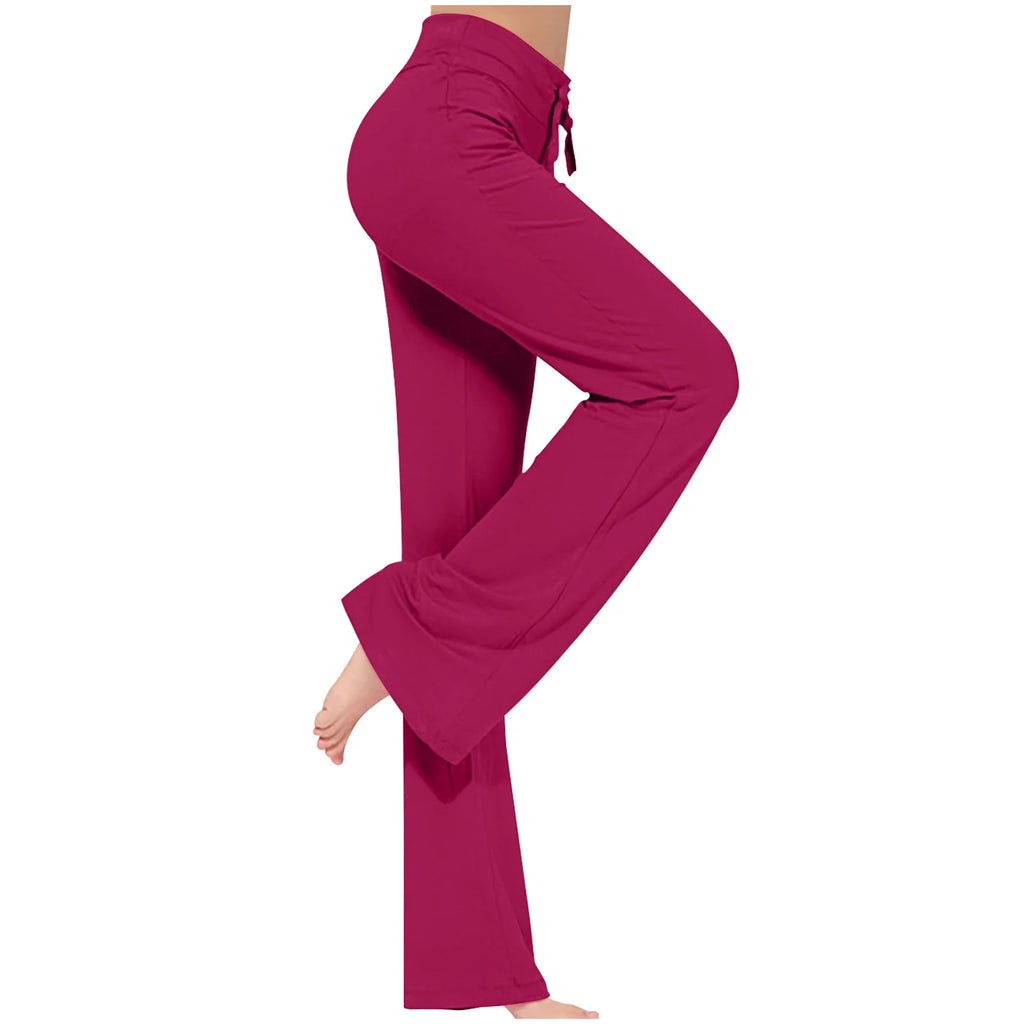 up to 50% off plus Size Yoga Pants Women Loose High Waist Wide Leg Workout Out Leggings Casual Trousers