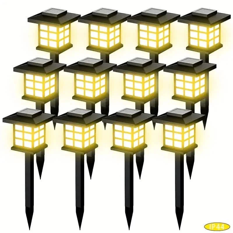6-Pack: Solar Outdoor Path Lights Warm Light LED, 600mA, Waterproof