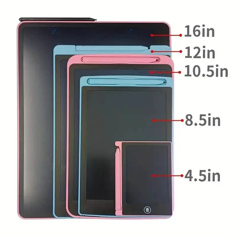 Digital LCD Writing Tablet with Stylus Pen – Reusable Wipeable Dry-Erase Doodle & Drawing Board