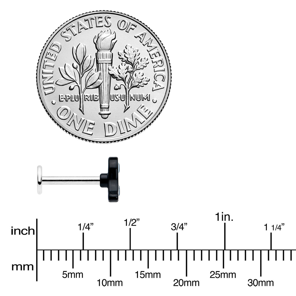 16G 5/16 Halloween Ghost Glow in the Dark Labret Monroe Tragus