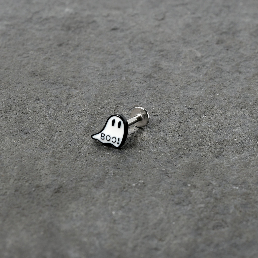 16G 5/16 Halloween Ghost Glow in the Dark Labret Monroe Tragus