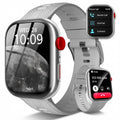 2.01 Inch Smart Watch for Android and Iphone, Smartwatch for Women Men with 120+ Sports Modes, Fitness Trackers with Bluetooth Call / IP68 Waterproof, Best Gift, White