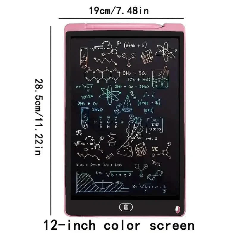Digital LCD Writing Tablet with Stylus Pen – Reusable Wipeable Dry-Erase Doodle & Drawing Board