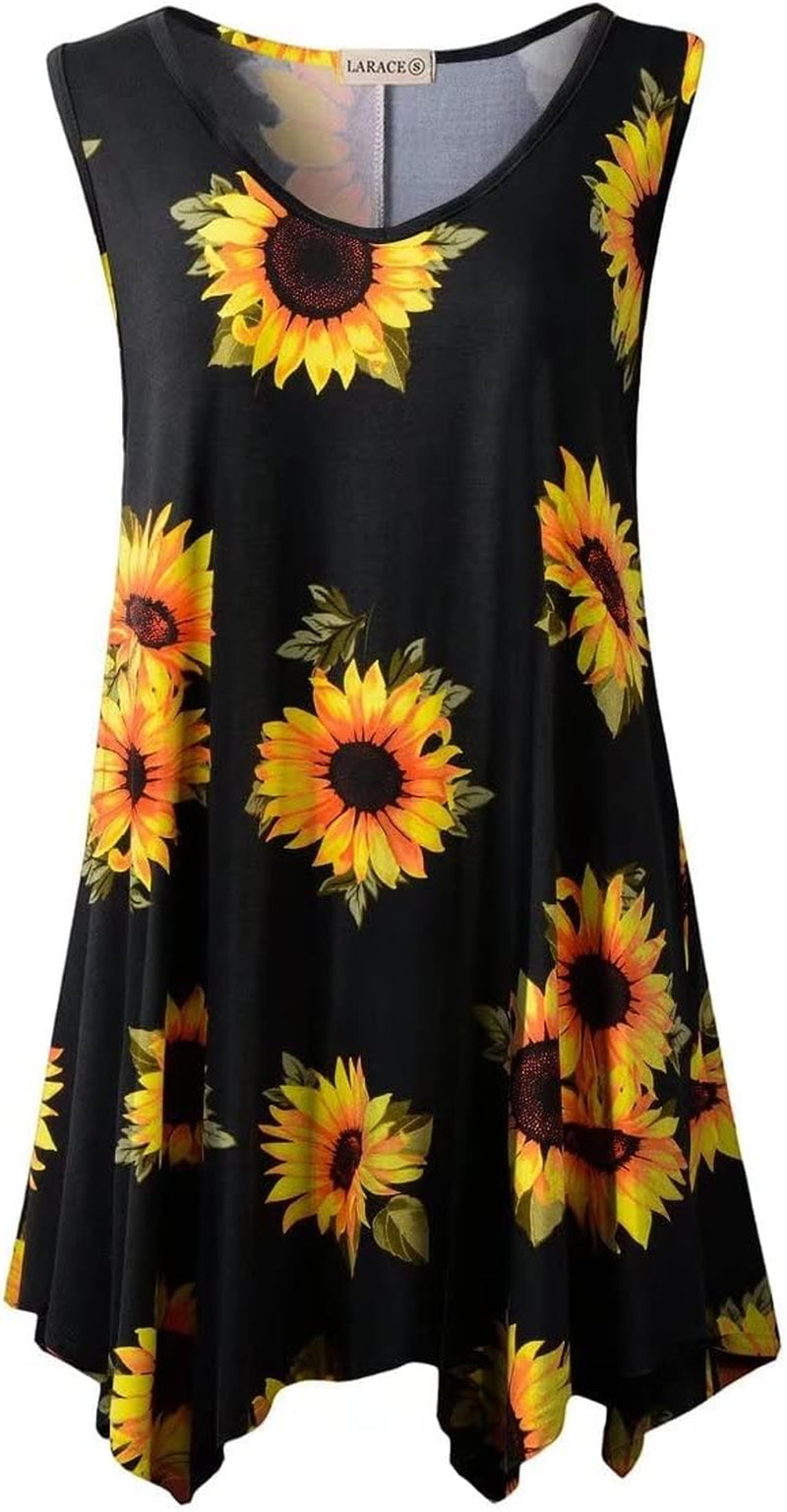 plus Size Tank Tops for Women V Neck T Shirts Summer Sleeveless Tunic Tops Loose Fit Flowy Blouse