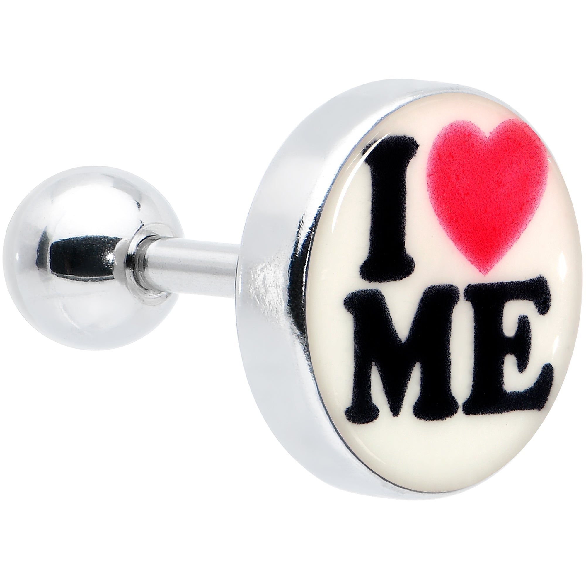 16G 1/4 Glow in the Dark I Love Me Cartilage Tragus Earring