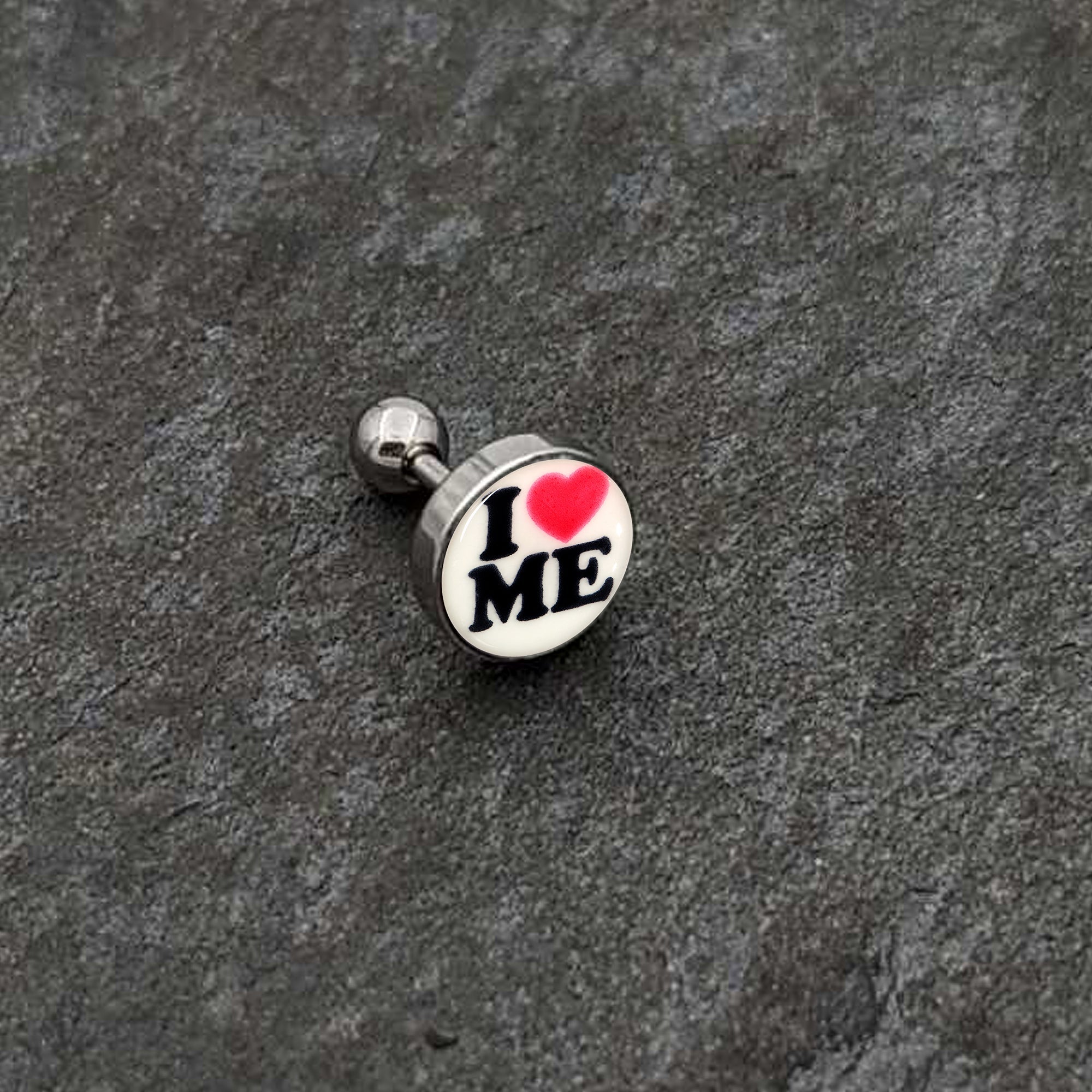 16G 1/4 Glow in the Dark I Love Me Cartilage Tragus Earring