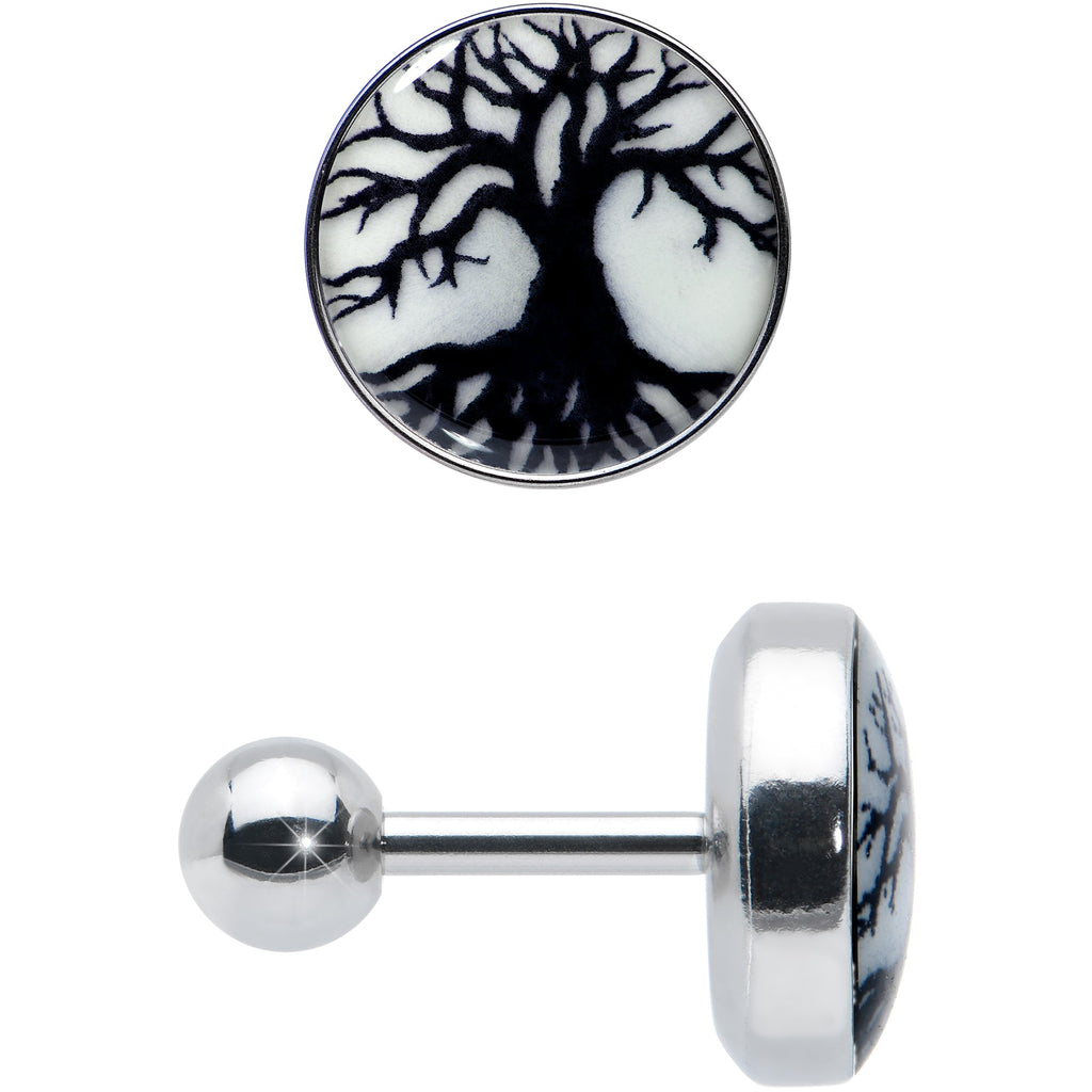 16G Glow in the Dark Tree of Life Tragus Cartilage Earring by Onyx O
