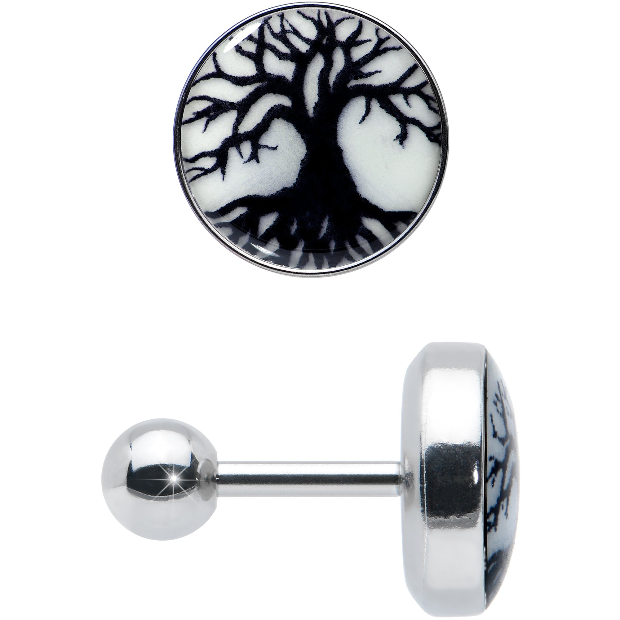 16G Glow in the Dark Tree of Life Tragus Cartilage Earring by Onyx O