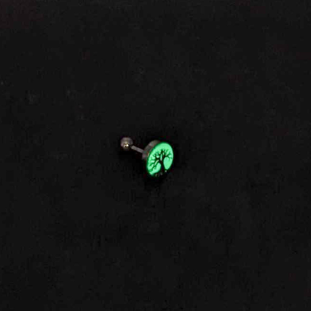 16G Glow in the Dark Tree of Life Tragus Cartilage Earring by Onyx O