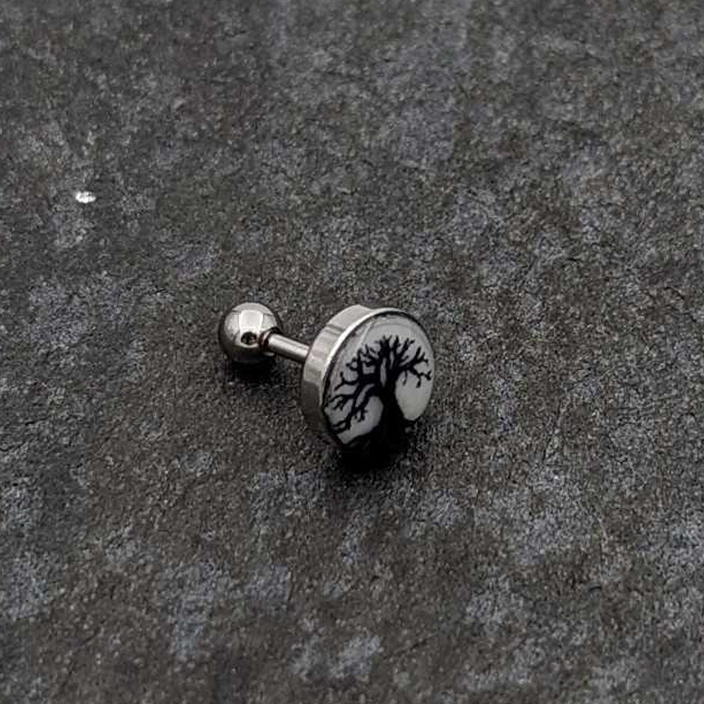 16G Glow in the Dark Tree of Life Tragus Cartilage Earring by Onyx O