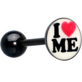 Black Glow in the Dark I Love Me Barbell Tongue Ring by Onyx O