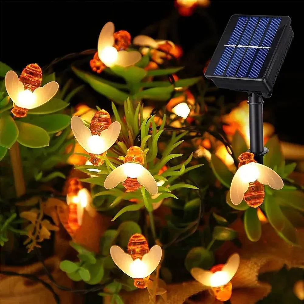Cute Bee Solar String Lights