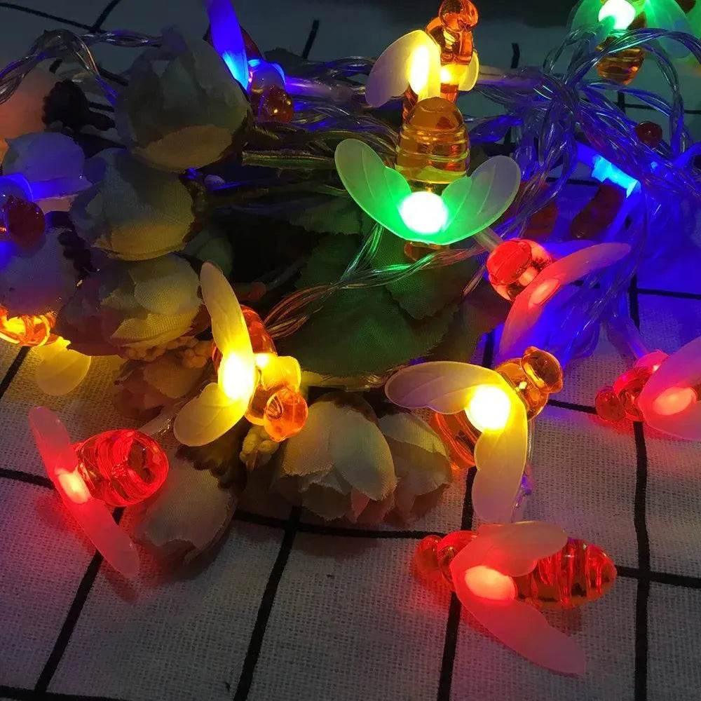 Cute Bee Solar String Lights