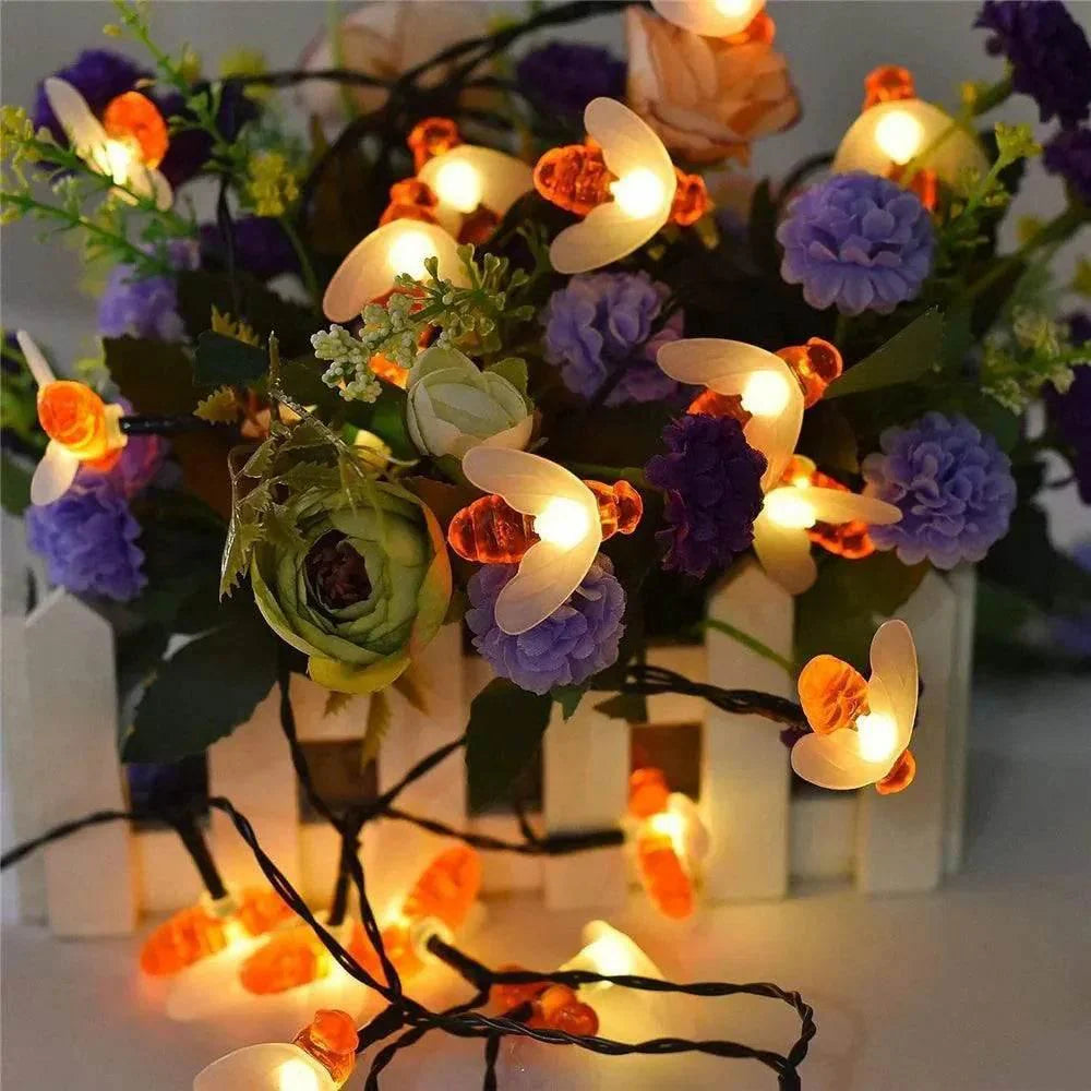 Cute Bee Solar String Lights