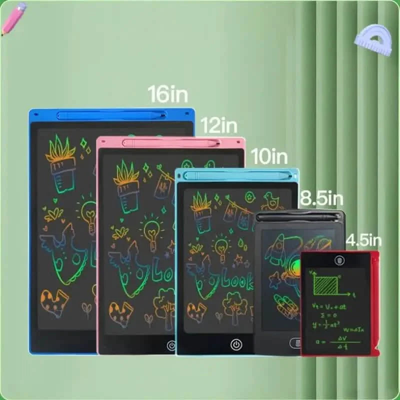 Digital LCD Writing Tablet with Stylus Pen – Reusable Wipeable Dry-Erase Doodle & Drawing Board