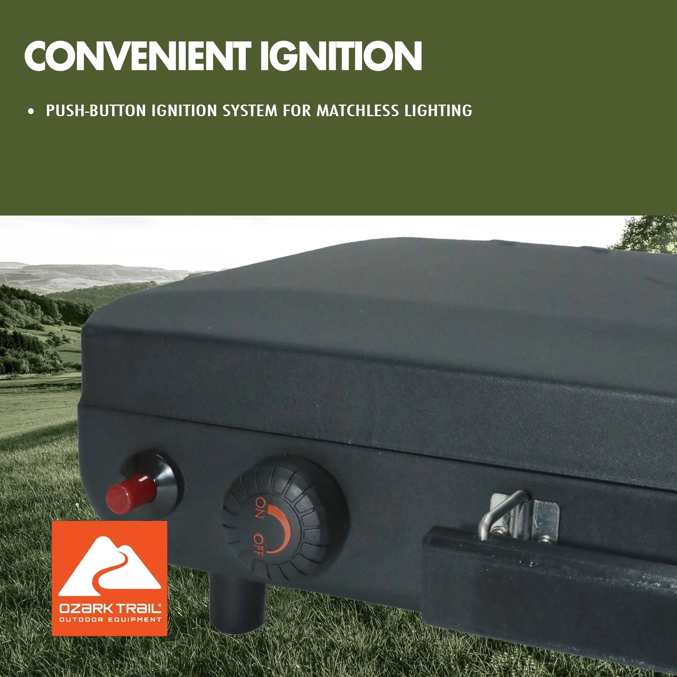 2-Burner 2-In-1 Portable Propane Outdoor Camp Stove and Grill