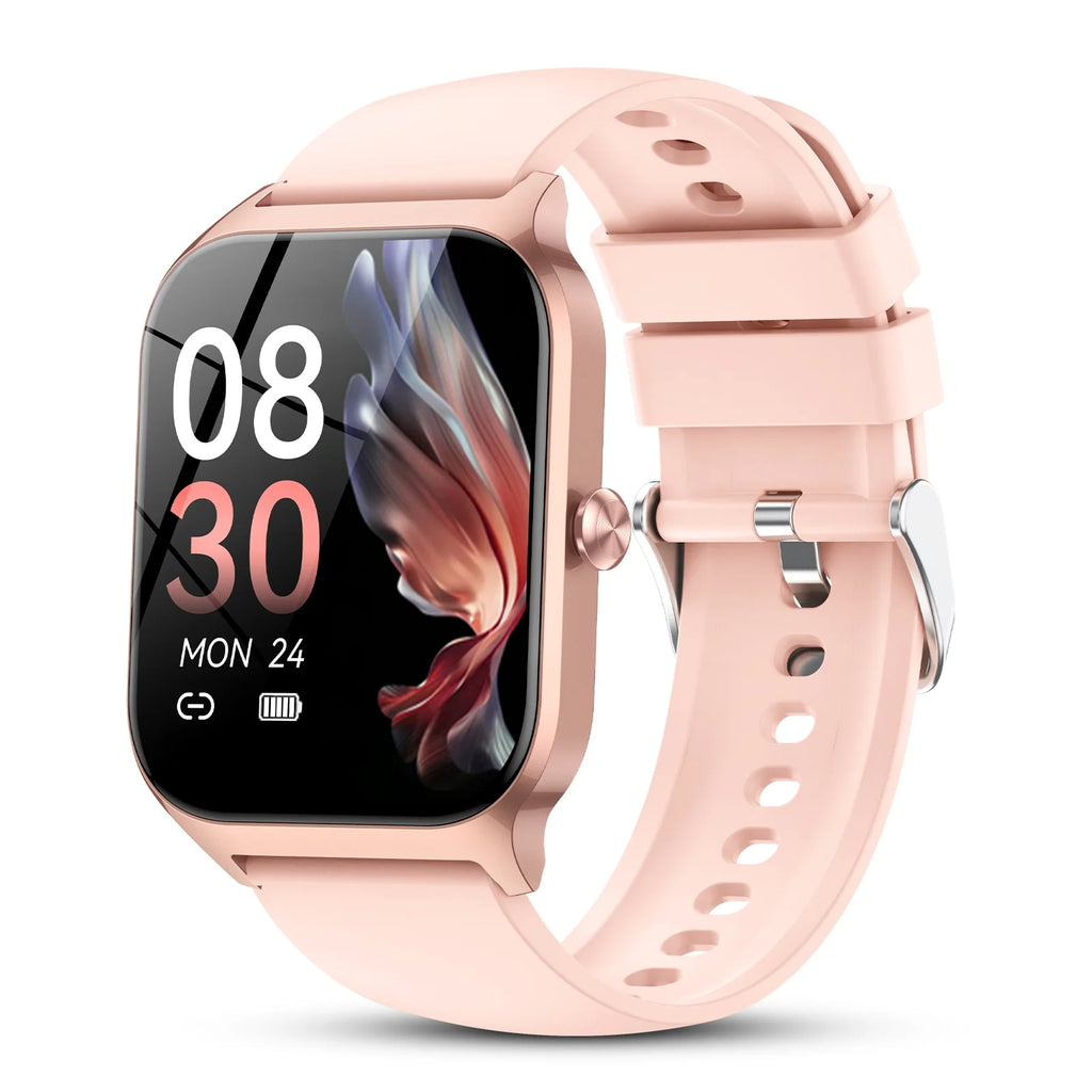 New Smart Watch Fits for Android and Iphone, 1.85 Inch Fitness Tracker, Men Women'S Smartwatch with Answer/Make Calls/Message Reminder/112+ Sports Modes, IP68 Waterproof, for Gift Pink