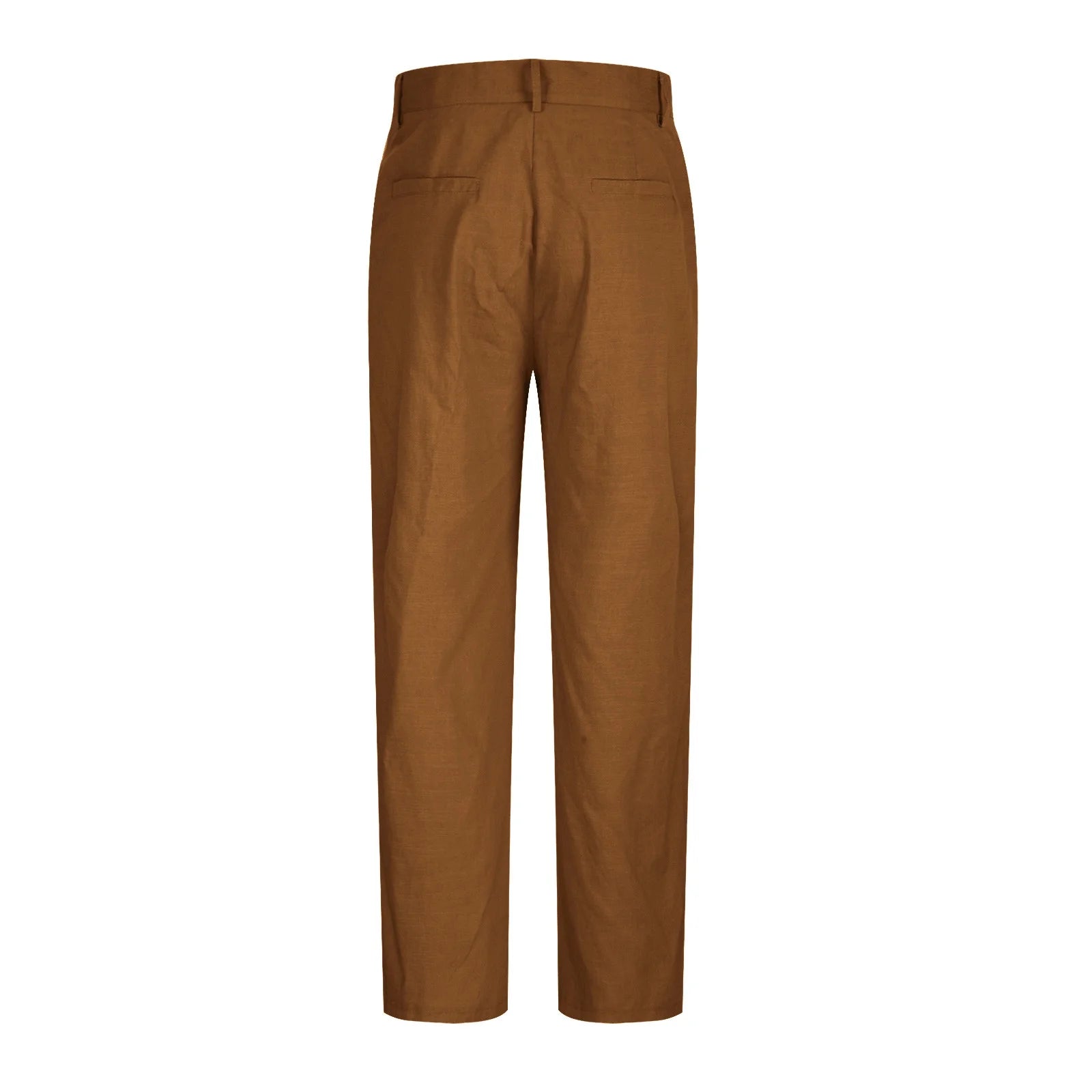 Cotton Linen Pants for Men Pleated Front Trouser Straight Leg Suit Trousers Solid Color Office Trouser Lightweight Linen Pant