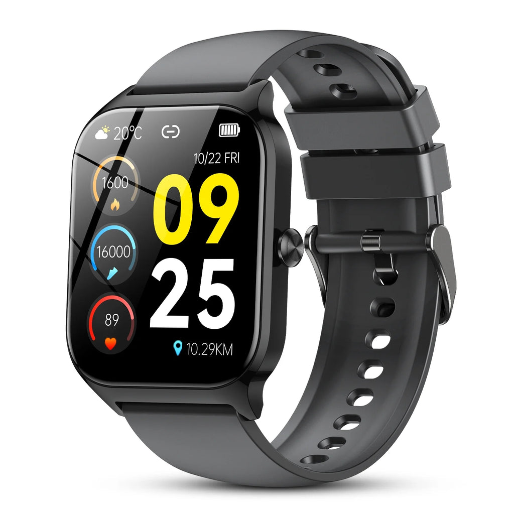 New Smart Watch Fits for Android and Iphone, 1.85 Inch Fitness Tracker, Men Women'S Smartwatch with Answer/Make Calls/Message Reminder/112+ Sports Modes, IP68 Waterproof, for Gift Black