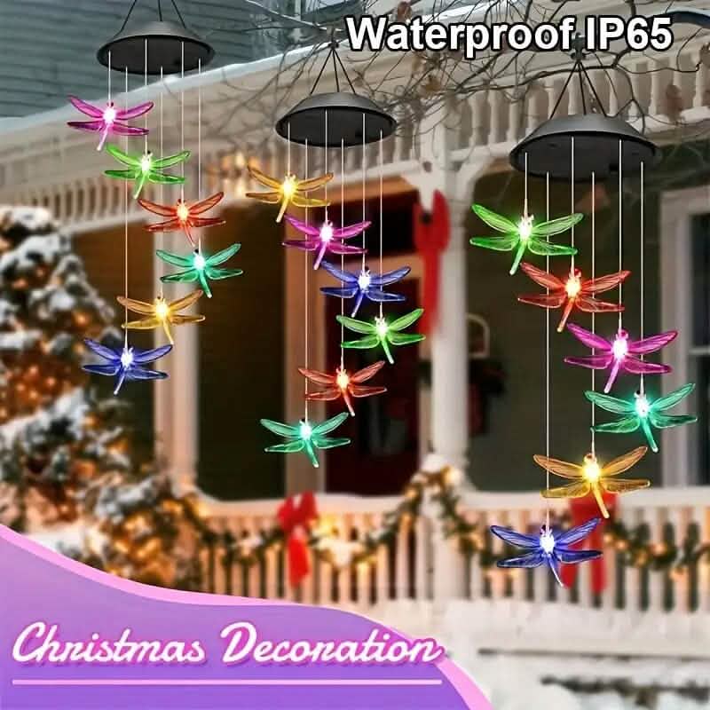 Solar Dragonfly Wind Chimes Lights